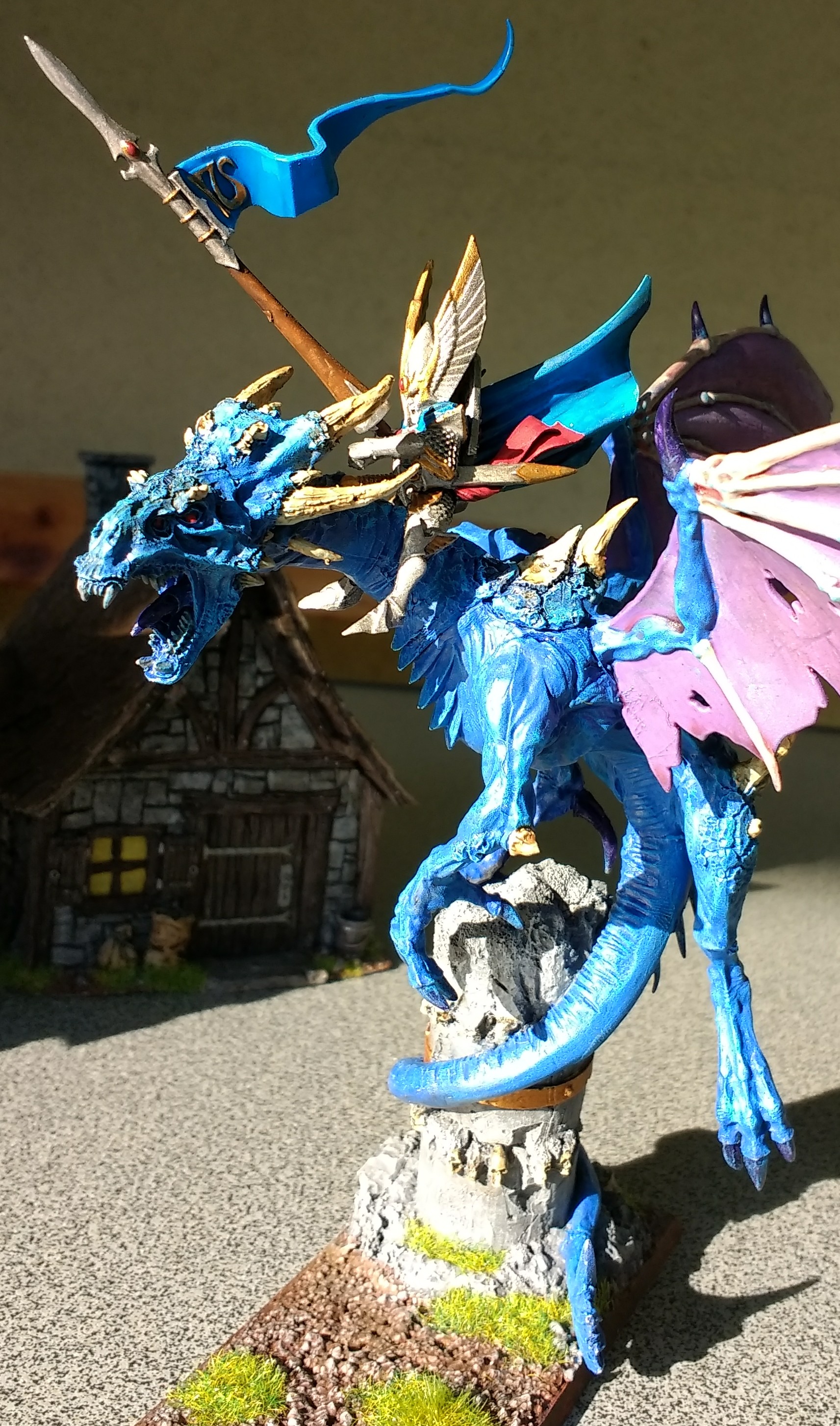 Warpfyre Dragon mit Hochelfen Reiter