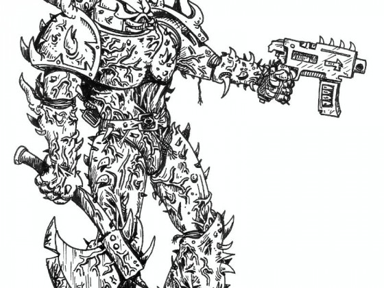 76882_md-80´s, Artwork, Chaos, Chaos Space Marines, Conversion, Daemons, Drawing