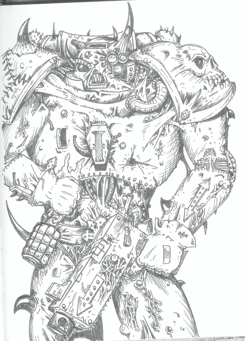 76883_md-80´s, Artwork, Chaos, Chaos Space Marines, Conversion, Daemons, Drawing