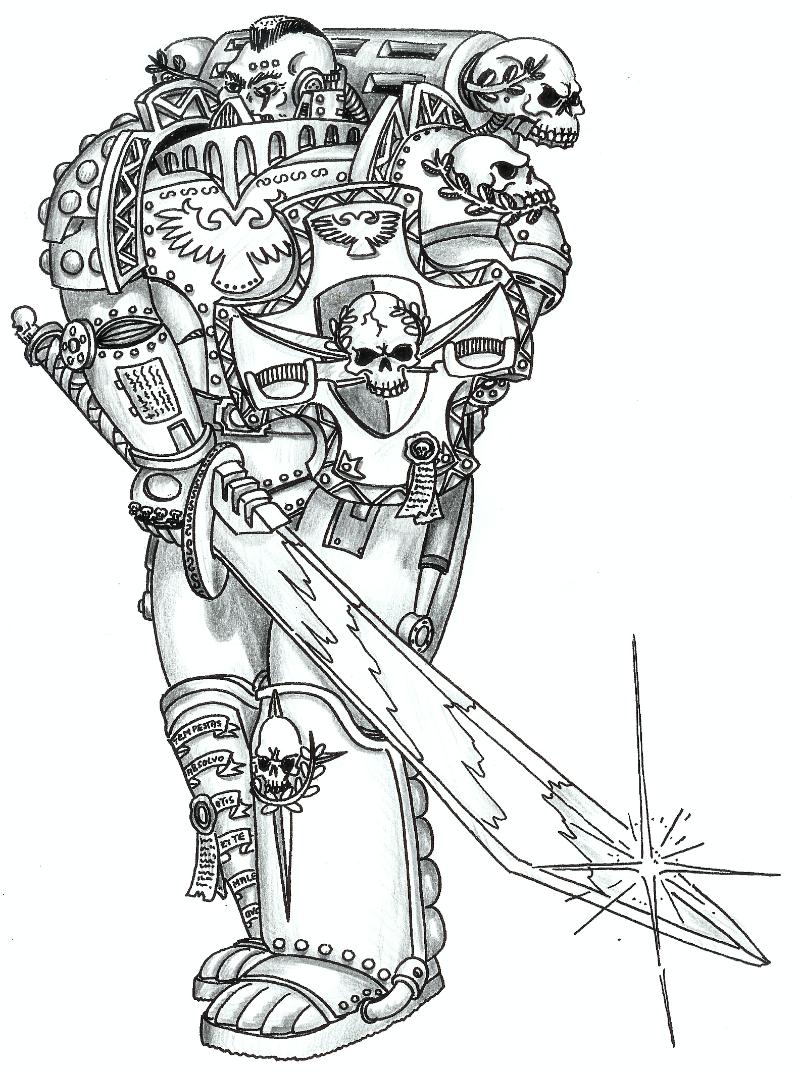 115586_md-80´s, Artwork, Chaos, Chaos Space Marines, Conversion, Daemons, Drawing