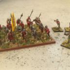 Maximilian von Harzburg mit Hellebarde trupp