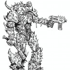 76882_md-80´s, Artwork, Chaos, Chaos Space Marines, Conversion, Daemons, Drawing