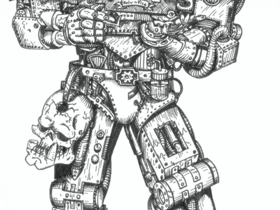 119502_md-80´s, Artwork, Chaos, Chaos Space Marines, Conversion, Daemons, Drawing